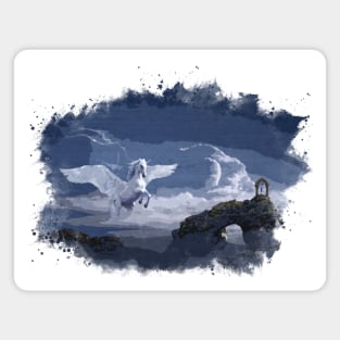 Fantasy Pegasus Watercolor Magnet